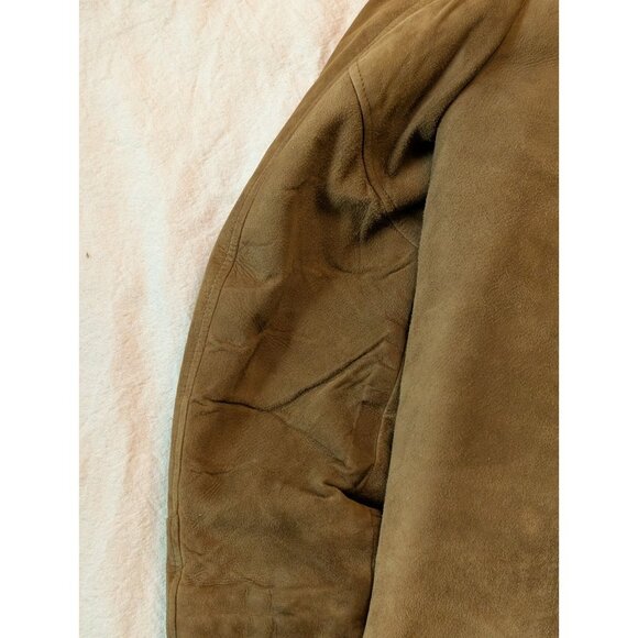 McGreggor Jacket Vintage 70s Brown Sueded Shearling Fur Button Overcoat Men's 42 - Picture 11 of 11